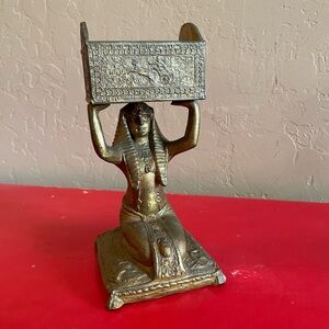 Vintage Weidlich Brothers Egyptian Revival Figure Art Deco Brass‎ Bronze RARE